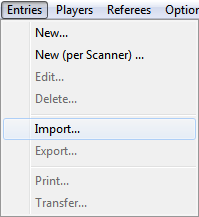 Entries => Import...